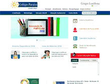 Tablet Screenshot of colegioparaiso.com.br